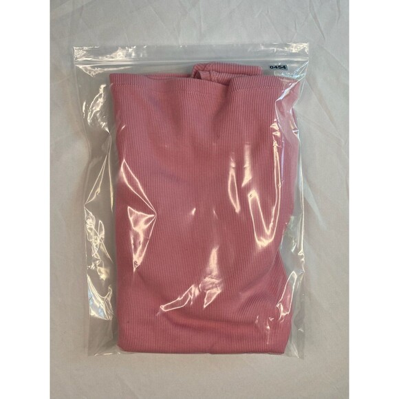 Sundance Pink Short Sleeved Blouse Ruffled Textured Salmon Tight Fitted Women XL - Picture 7 of 8